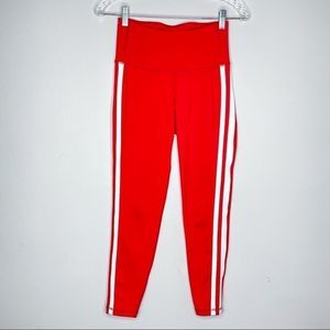 Old Navy Active red leggings white‎ stripes